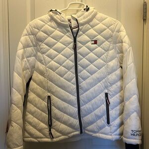 Tommy Hilfiger Women's Quilted White Puffer Jacket